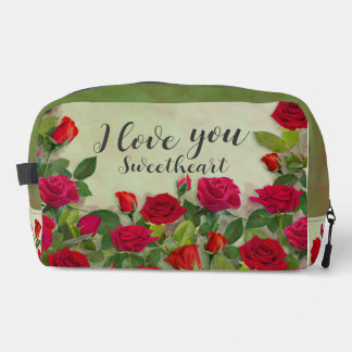 Rotes Rosen-Romantik-Design mit voller Anpassungsm Waschbeutel