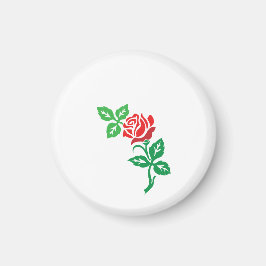 Rotes Rosenblumendesign – Klassische Blumenpracht Magnet