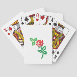Rotes Rosenblumendesign – Klassische Blumenpracht Spielkarten