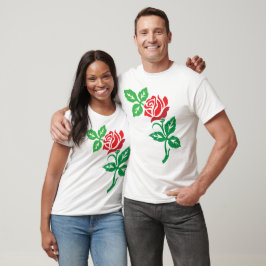 Rotes Rosenblumendesign – Klassische Blumenpracht T-Shirt