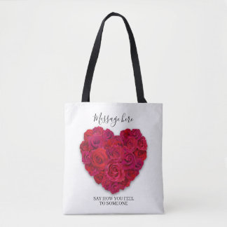 Rotes Rosenherz Romantisches Florales Maßgeschneid