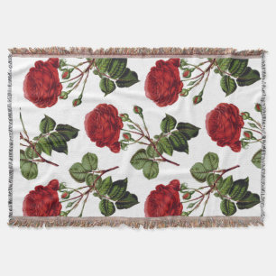 Rotes Rosenmuster Decke