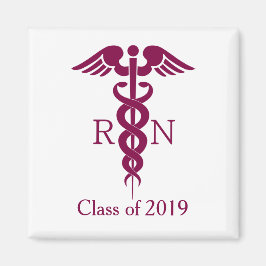 Rotes Rotes Caduceus Krankenzeichen Magnet