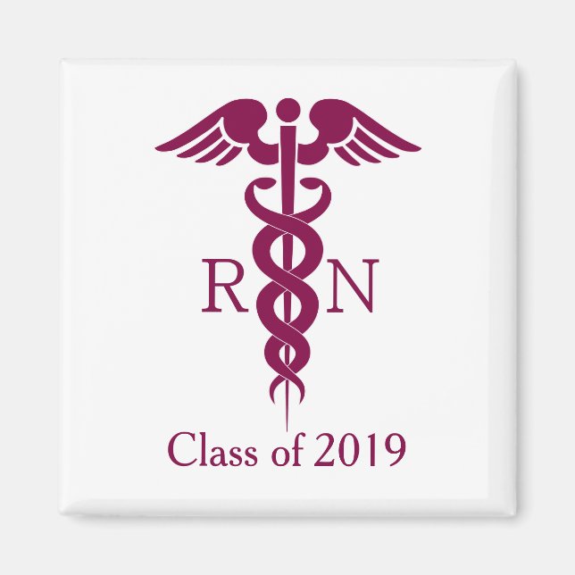 Rotes Rotes Caduceus Krankenzeichen Magnet (Vorne)