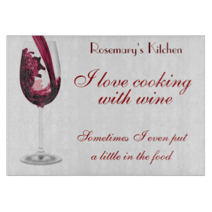 Rotes Rotwein-Schneidebrett Schneidebrett