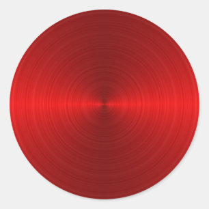 Rotes Rundmetall Runder Aufkleber