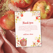 Rotes Rustikaler Herbstgarten-Babyparty