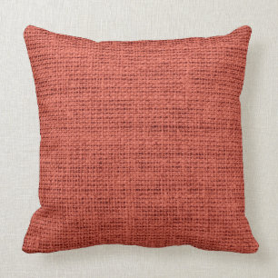 Rotes rustikales Leinwand-Pastellleinen Kissen