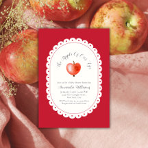Rotes Rustikales Vintage-Apfel Unseres Auges Baby 