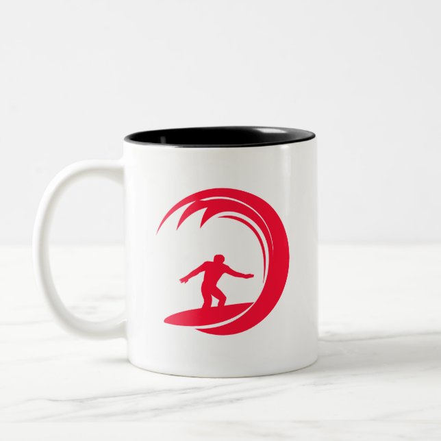 Rotes Scarlet Zweifarbige Tasse (Links)