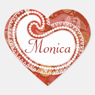 Rotes Scharlachrot Herz-Aufkleber