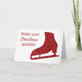Rotes Schaumeis Skaten Weihnachtskarte Feiertagskarte