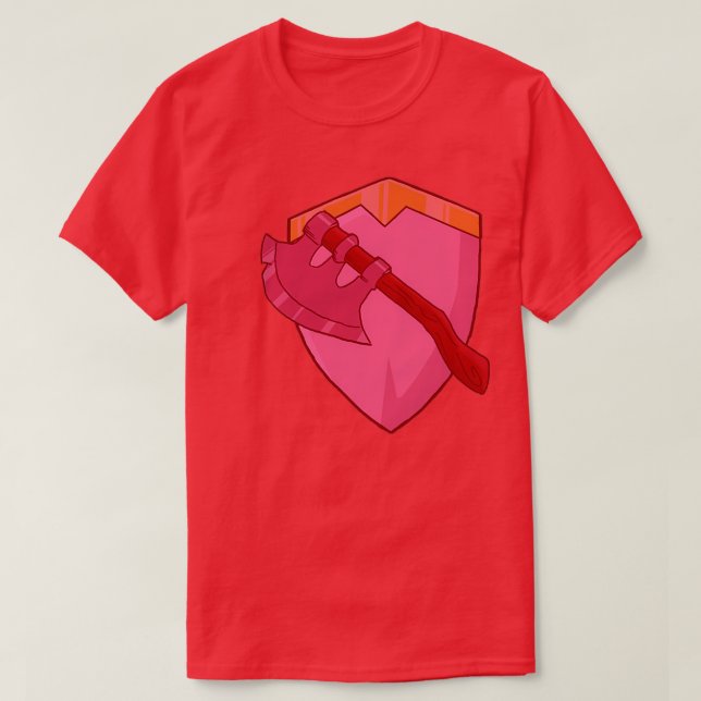 Rotes Schild und Ax Classic TShirt (Design vorne)