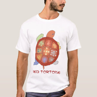 Rotes Schildkröten-T-Shirt T-Shirt