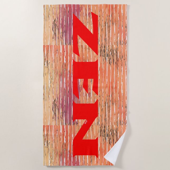 Rotes Schilfhandtuch Strandtuch (Vorderseite)