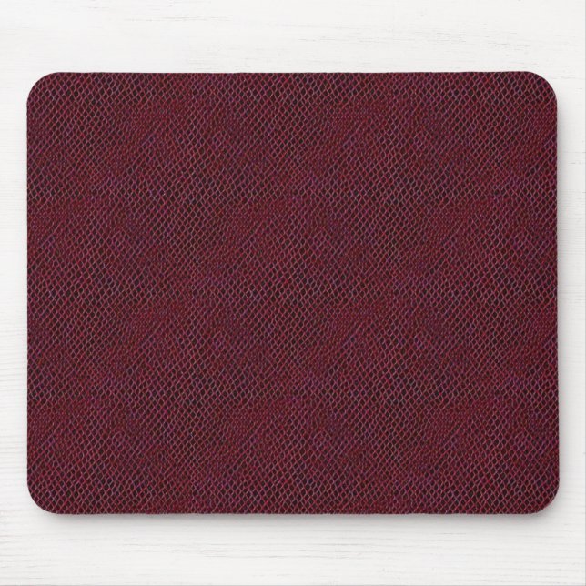 Rotes Schlangen-Haut-Leder Mousepad (Vorne)