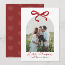 Rotes Schleifen-Frohes Valentinstag-Foto