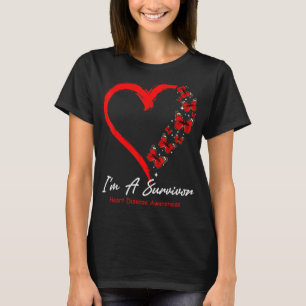 Rotes Schmetterlingsherz Ich bin ein Überlebender T-Shirt