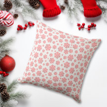 Rotes Schneeflockenmuster