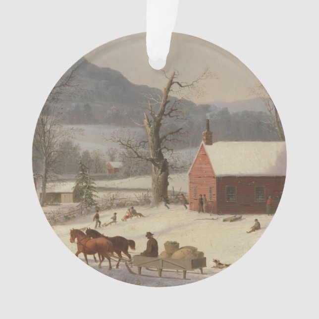 Rotes Schulhaus (ländliche Szene): Ornament (Vorderseite)