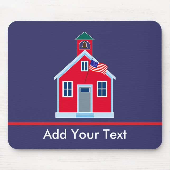 Rotes Schulhaus Mousepad (Vorne)