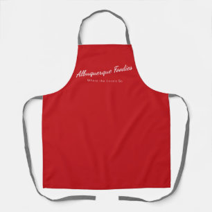 Rotes Schürze mit Albuquerque Foodies-Logo