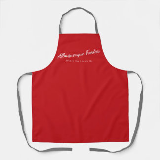 Rotes Schürze mit Albuquerque Foodies-Logo