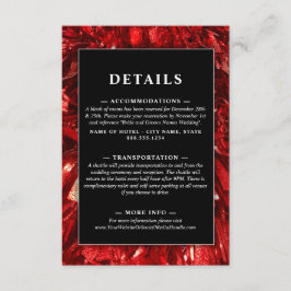 Rotes Schwarz und Weiß Moderne Weihnachtszeit Begleitkarte