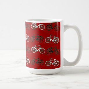 Rotes Schwarz-weißes Vintages Tasse