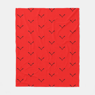 Rotes Schwarzes Bat Birds Patterns farbenfrohe hel Fleecedecke
