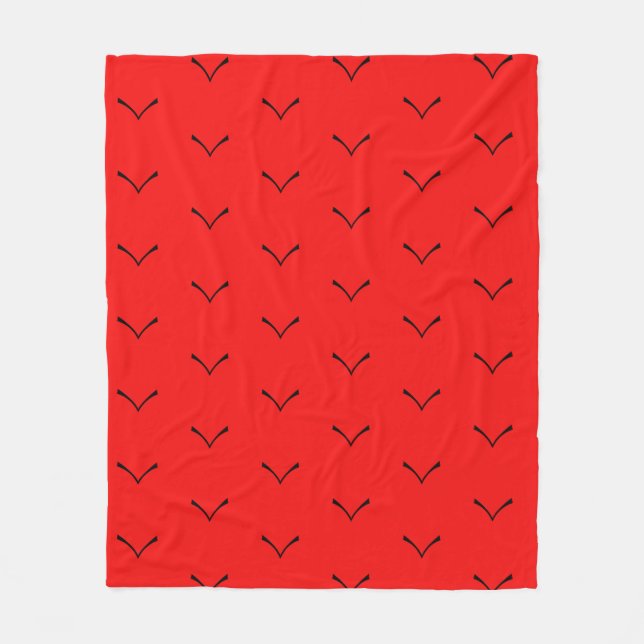 Rotes Schwarzes Bat Birds Patterns farbenfrohe hel Fleecedecke (Vorderseite)