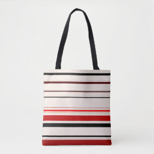 Rotes Schwarzes Beige - Braune Streifen