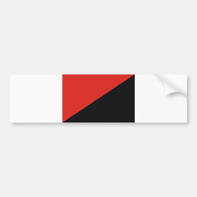 rotes Schwarzes der Anarchieflagge Autoaufkleber (Vorne)