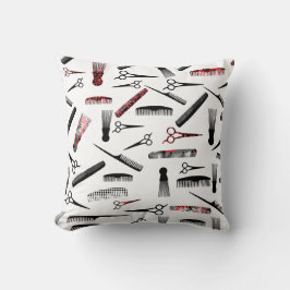 Rotes Schwarzes des natürlichen Haares Kissen