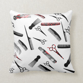 Rotes Schwarzes des natürlichen Haares Kissen