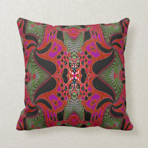 Rotes schwarzes Druck-Wurfs-Kissen Kissen