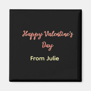 Rotes schwarzes glückliches Valentinstag von Name Magnet