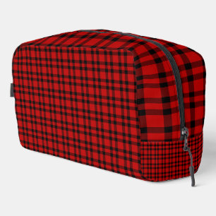 Rotes schwarzes Karomuster-Kulturtasche Waschbeutel