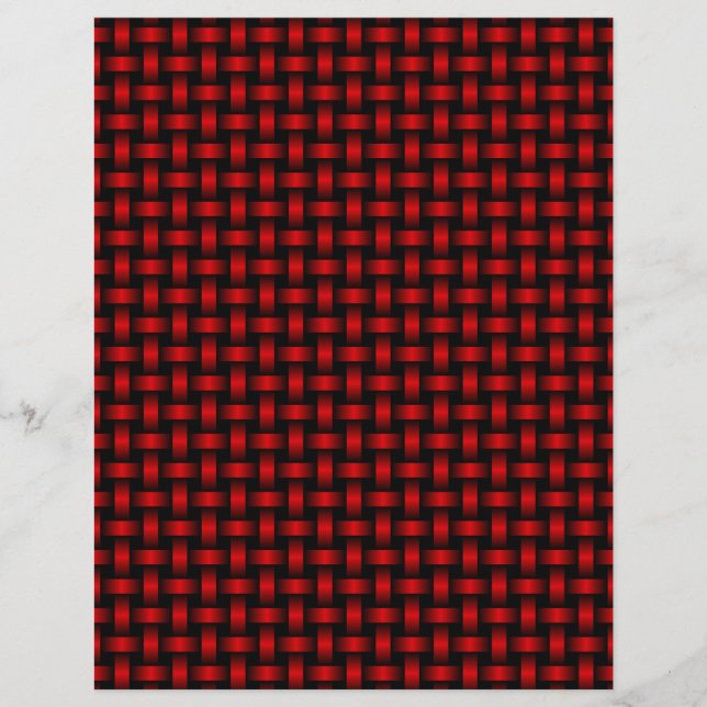 Rotes schwarzes Muster flache Papierblätter (Vorderseite)