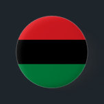 Rotes Schwarzes und grünes Panafrikanisches UNIA-F Button<br><div class="desc">Panafrikanische Flagge mit roter und grüner Flagge — auch bekannt als afro-amerikanische Flagge und Black Liberation Flag.</div>