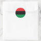 Rotes Schwarzes und grünes Panafrikanisches UNIA-F Runder Aufkleber (Tasche)
