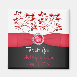 Rotes, Schwarzes und Weiß-Gastgeschenk-Magnet Magnet