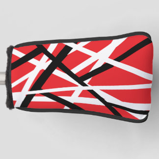 Rotes, schwarzes und weißes Grafikdesign Golf Headcover