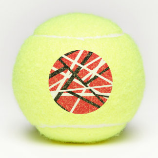 Rotes, schwarzes und weißes Grafikdesign Tennisbälle