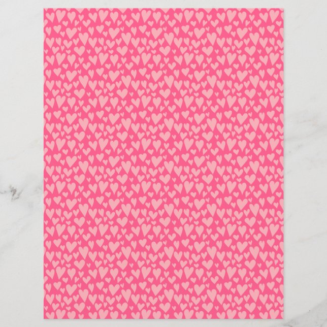 Rotes Scrapbook-Papier mit rotem schwarzem Rosa-He (Vorderseite)