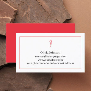 Rotes Seepferd Meereslebewesen Tourismus Agent Visitenkarte