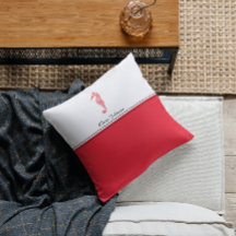 Rotes Seepferd zeichne Meeresleben Name elegant