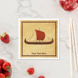 Rotes Segel - Kreuzfahrtschiff II Serviette