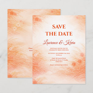 Rotes Seigaiha – Japanische Hochzeitskollektion Save The Date