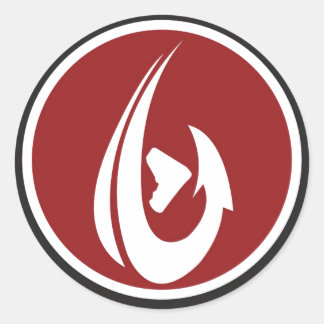 Rotes ShamHook Runder Aufkleber